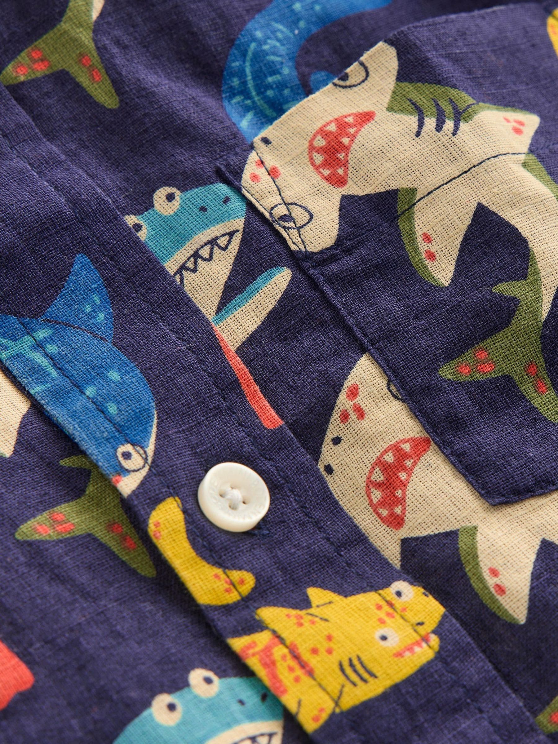 Dsiney Kidz - Boden Blue Cotton Linen Shirt image 3