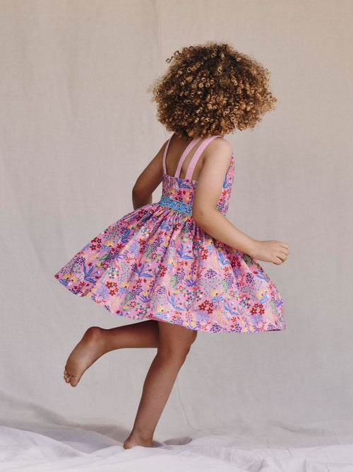 Boden Pink Multi Strap Flare Dress image 1