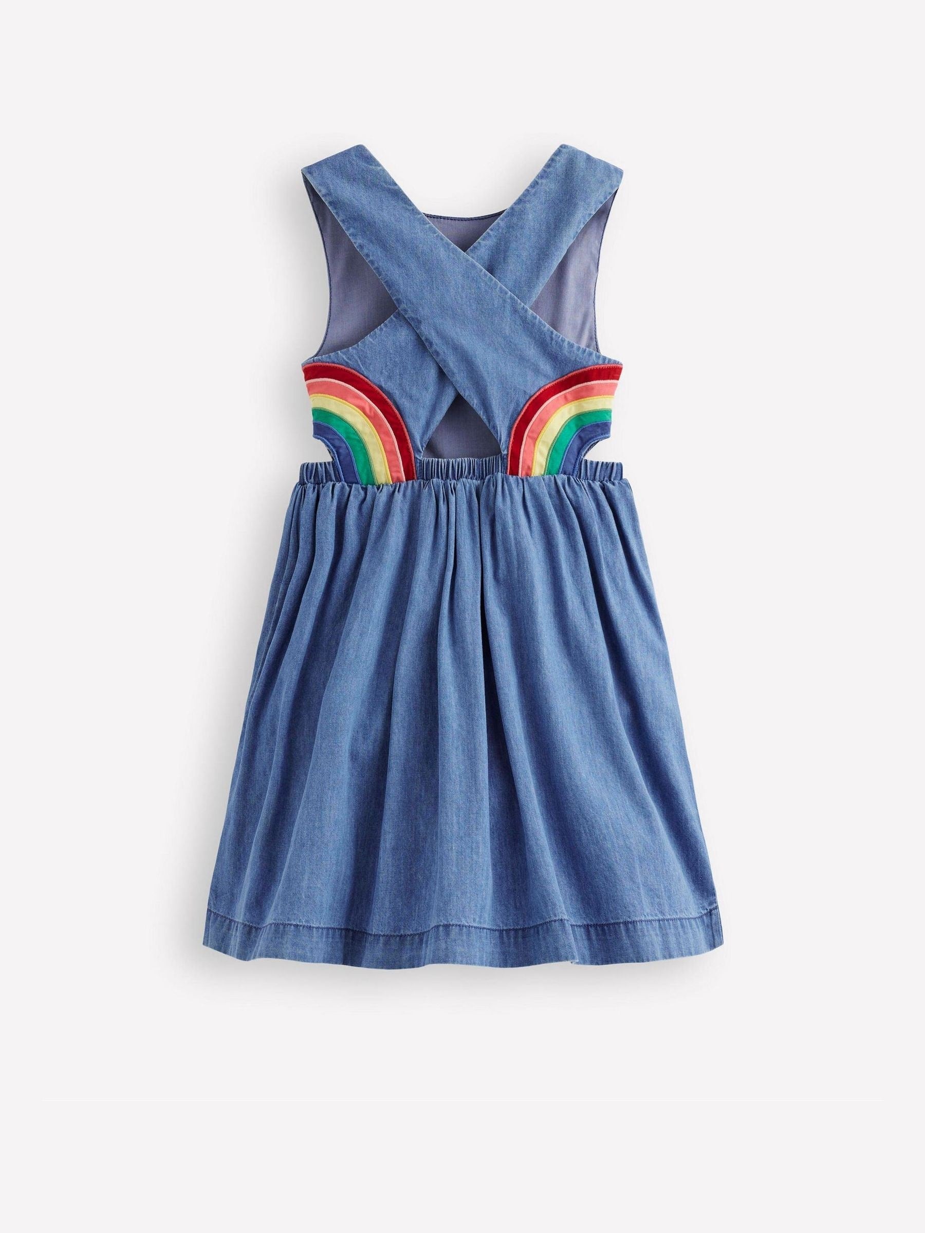 Boden Blue Rainbow Cross Back Dress image 2