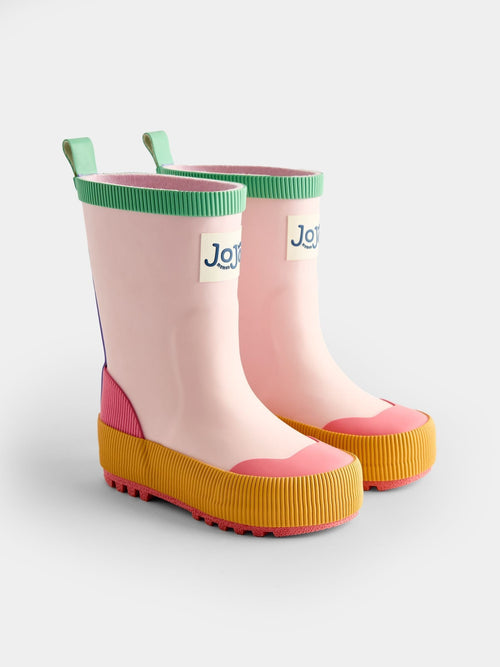 Dsiney Kidz - JoJo Maman Bébé Pink Colourblock Wellies image 1
