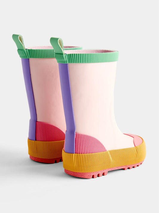 Dsiney Kidz - JoJo Maman Bébé Pink Colourblock Wellies image 2