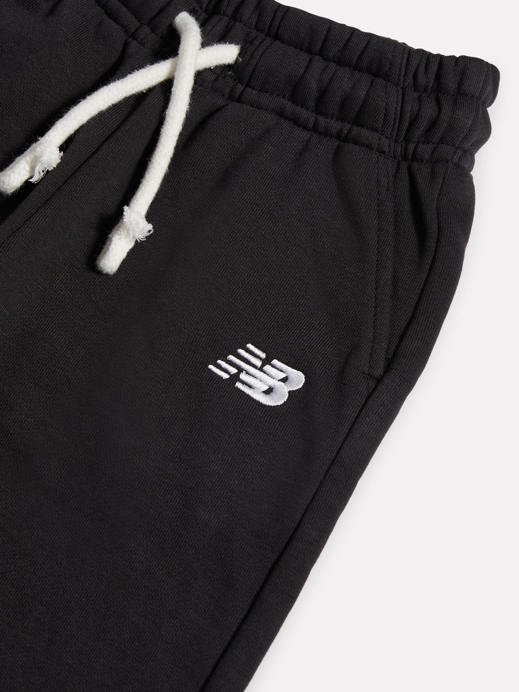 New Balance Black Small Logo Wide Leg Joggers image 3