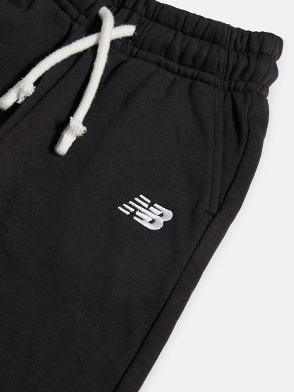 New Balance Black Small Logo Wide Leg Joggers image 3