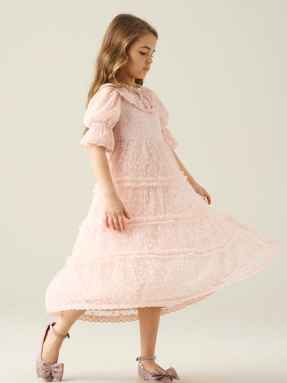 Dsiney Kidz - Angel & Rocket Pink Annabelle Lace Dress image 1