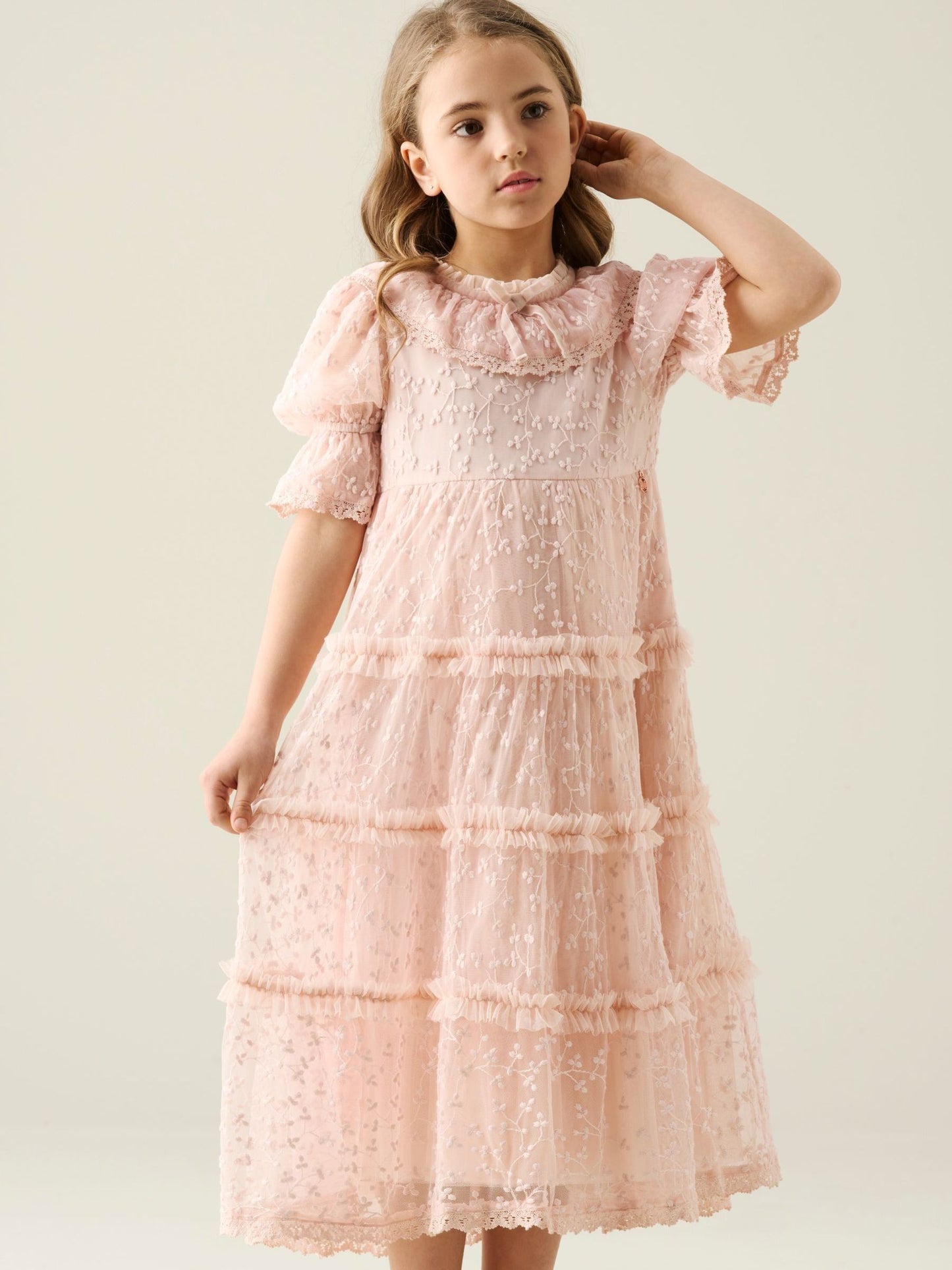 Dsiney Kidz - Angel & Rocket Pink Annabelle Lace Dress image 2