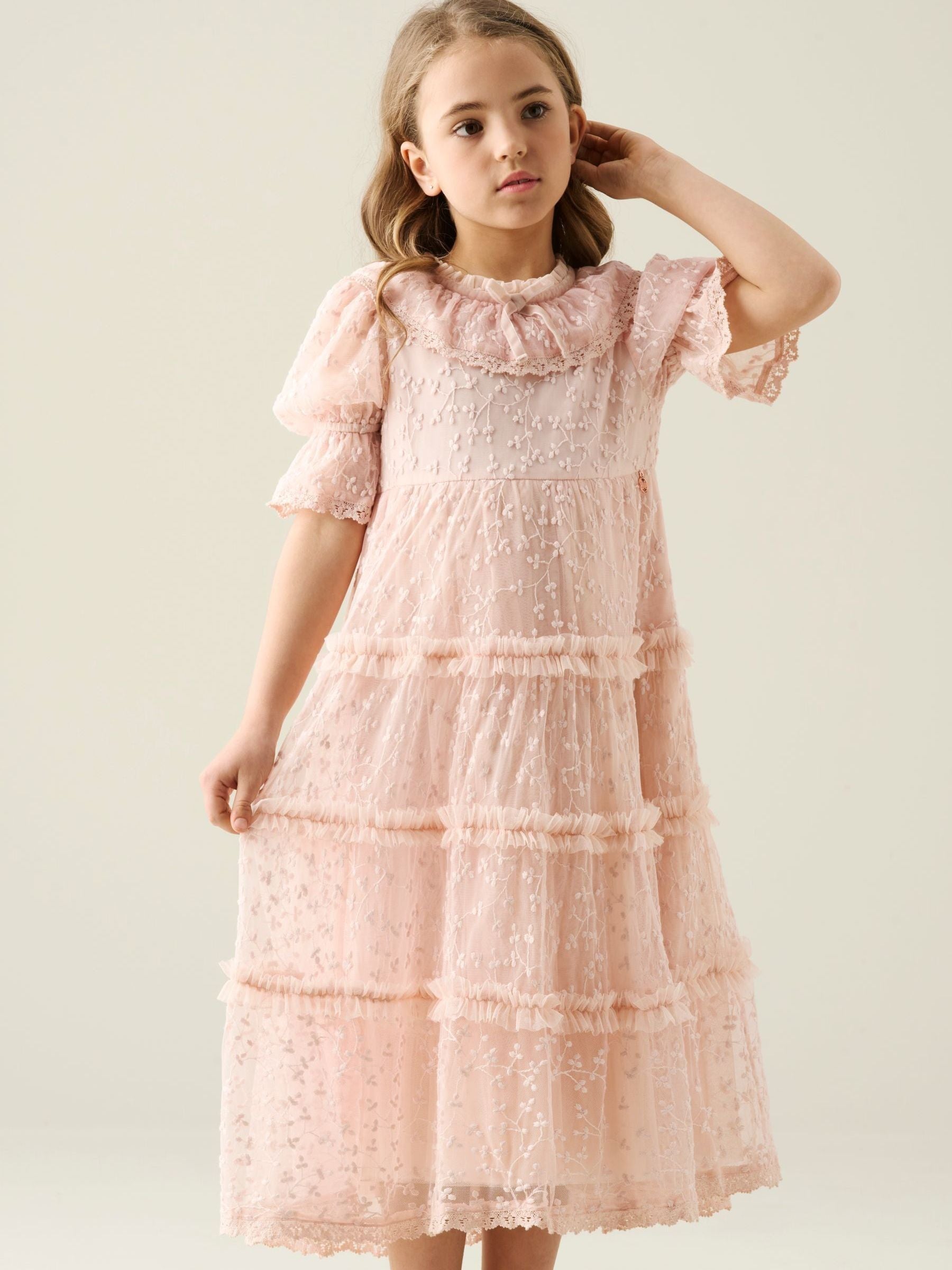Dsiney Kidz - Angel & Rocket Pink Annabelle Lace Dress image 2