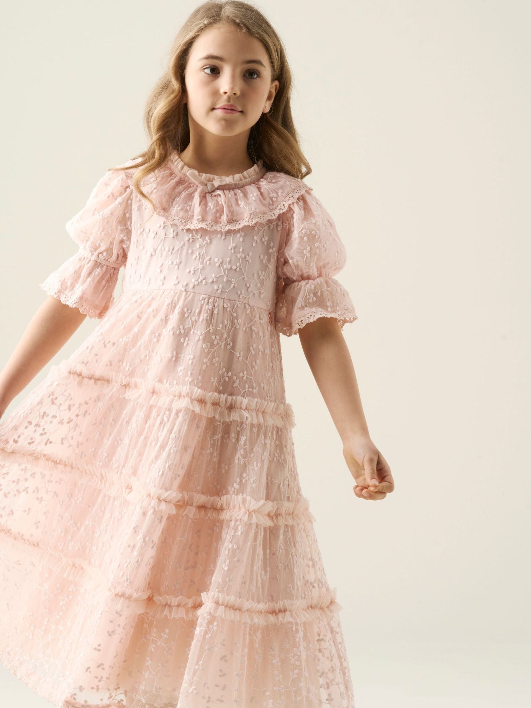 Dsiney Kidz - Angel & Rocket Pink Annabelle Lace Dress image 3