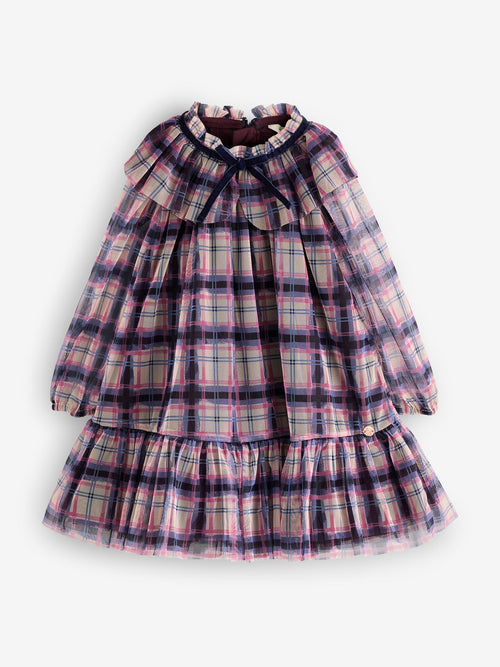 Dsiney Kidz - Angel & Rocket Pink Cleo Check Mesh Dress image 1