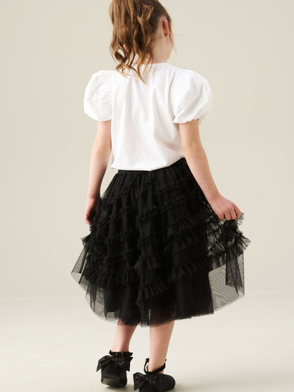 Dsiney Kidz - Angel & Rocket White Aofie Bow Embellished T-Shirt image 3