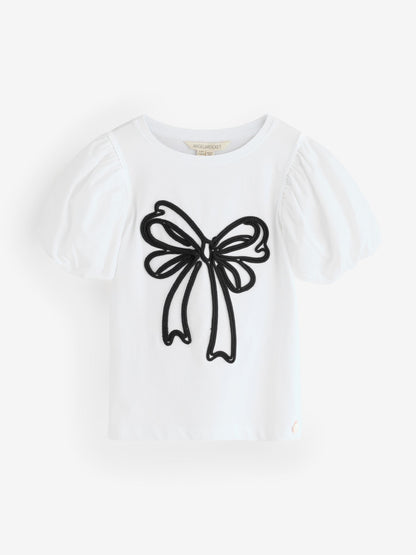 Dsiney Kidz - Angel & Rocket White Aofie Bow Embellished T-Shirt image 4