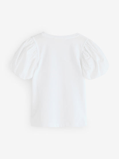 Dsiney Kidz - Angel & Rocket White Aofie Bow Embellished T-Shirt image 5