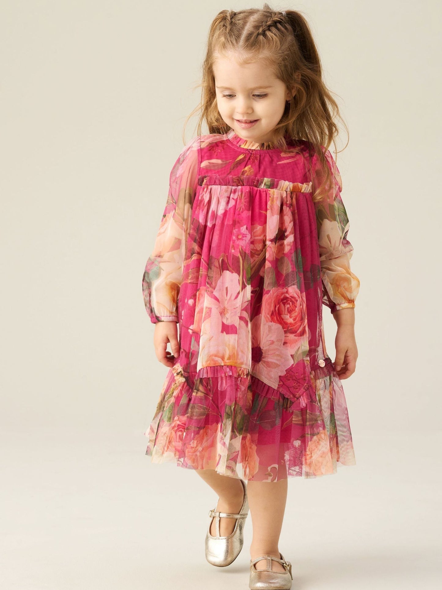 Dsiney Kidz - Angel & Rocket Pink Isadora Mesh Dress image 3