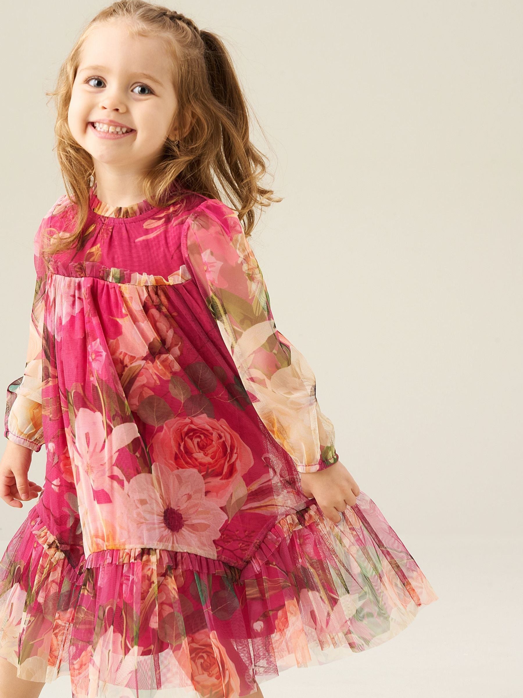 Dsiney Kidz - Angel & Rocket Pink Isadora Mesh Dress image 4