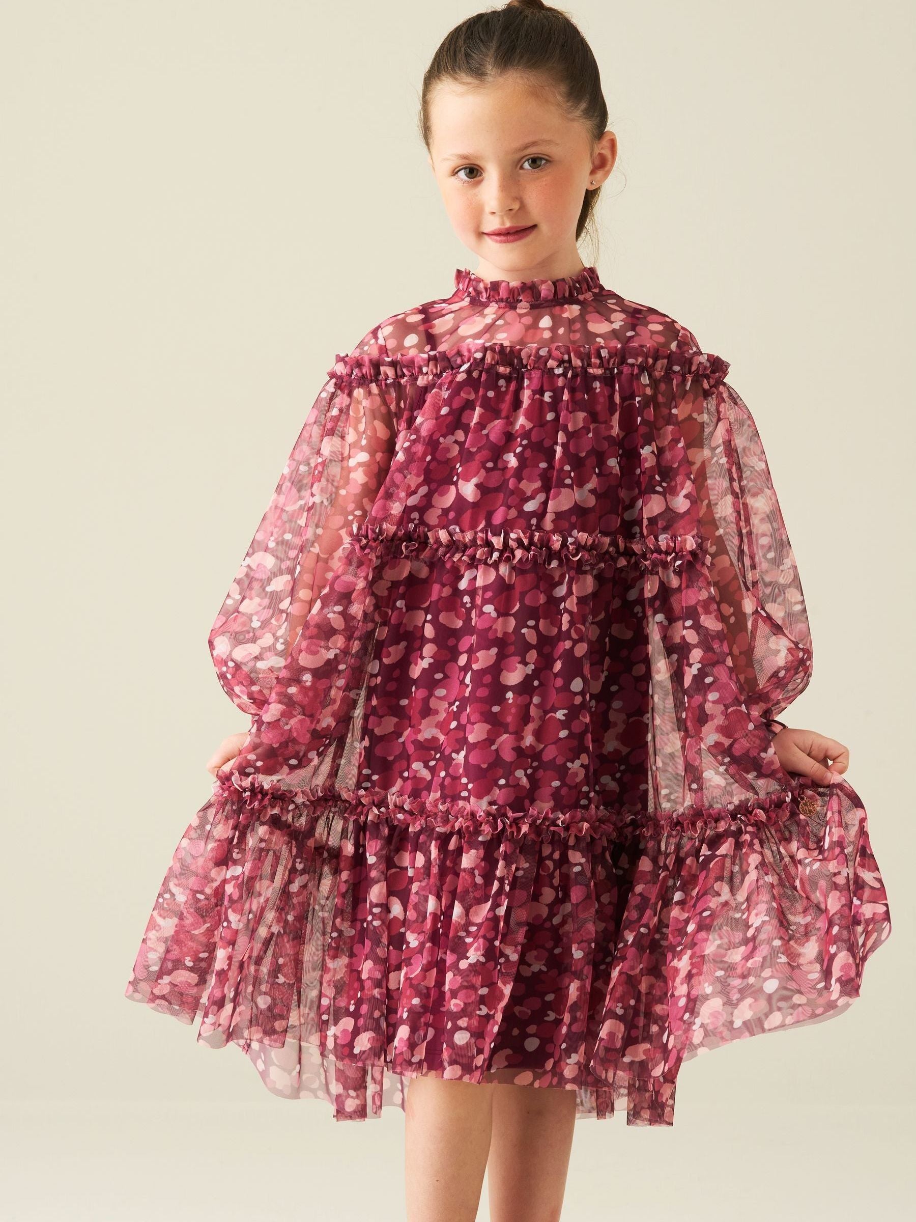 Dsiney Kidz - Angel & Rocket Red Cara Tiered Mesh Dress image 1