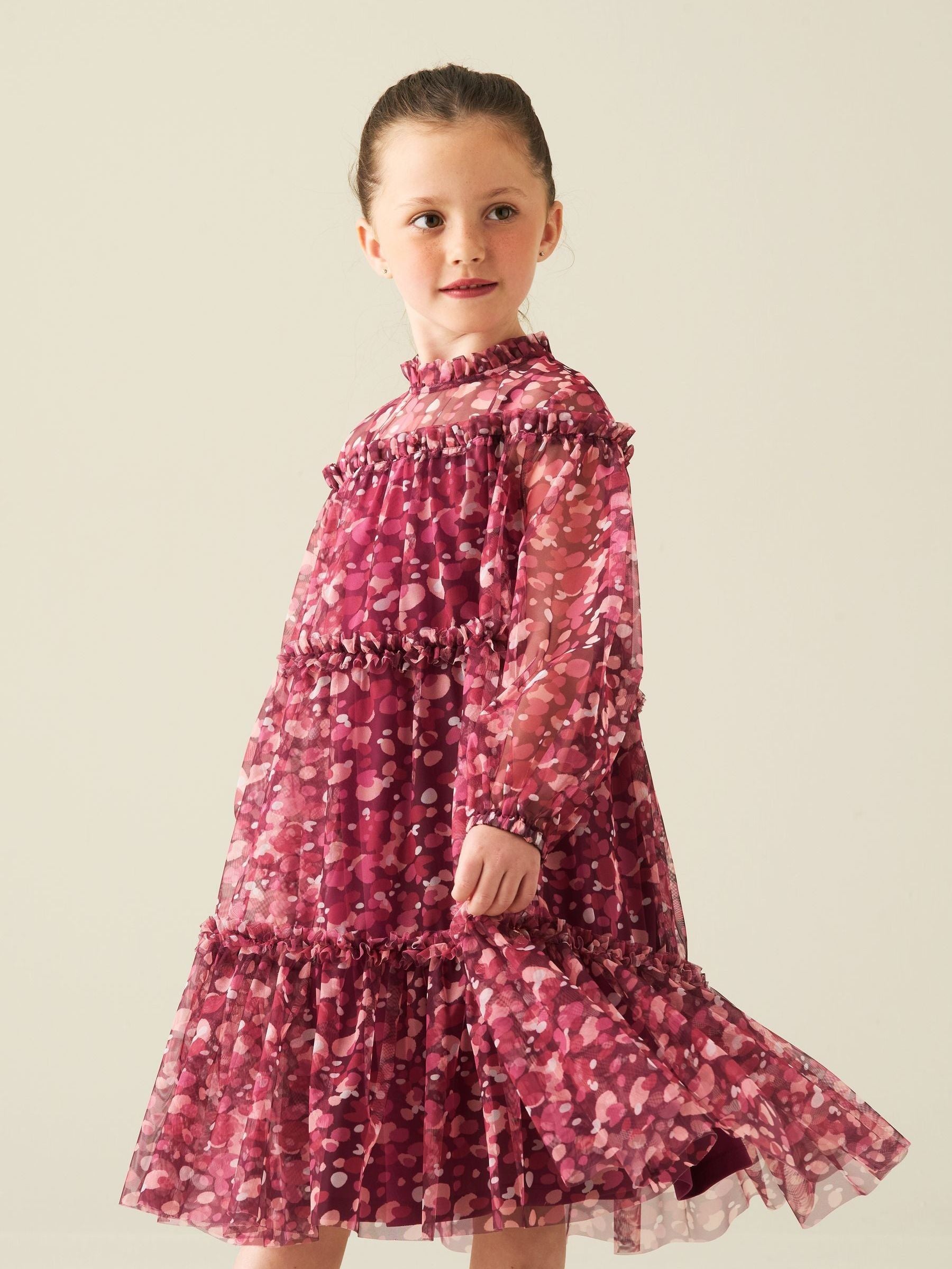 Dsiney Kidz - Angel & Rocket Red Cara Tiered Mesh Dress image 4
