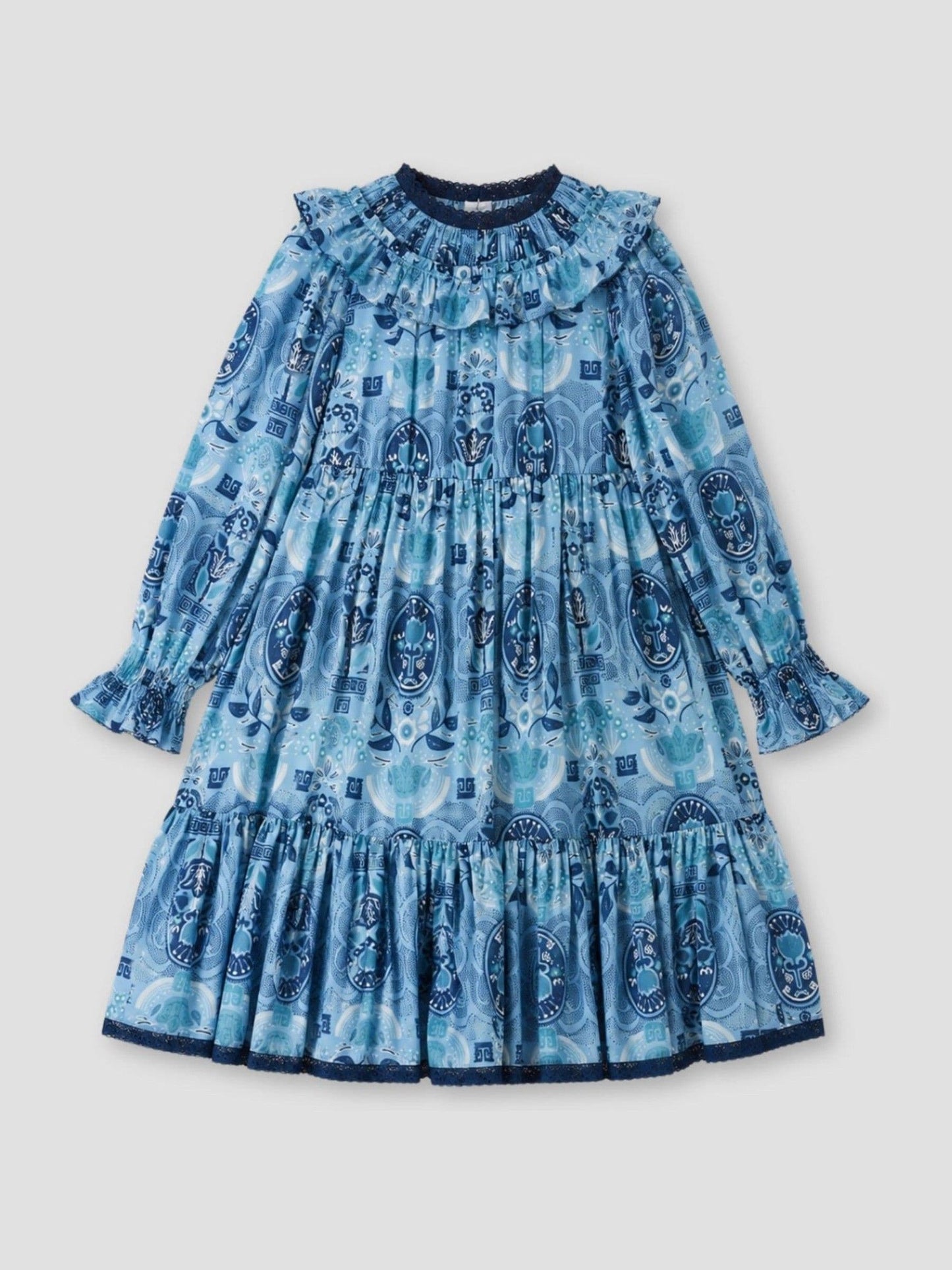 Dsiney Kidz - Angel & Rocket Blue Isabelle Georgette Print Lace Trim Dress image 5