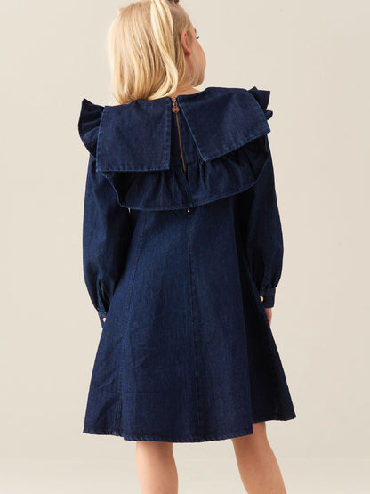 Dsiney Kidz - Angel & Rocket Blue Paige Denim Collar Dress image 2