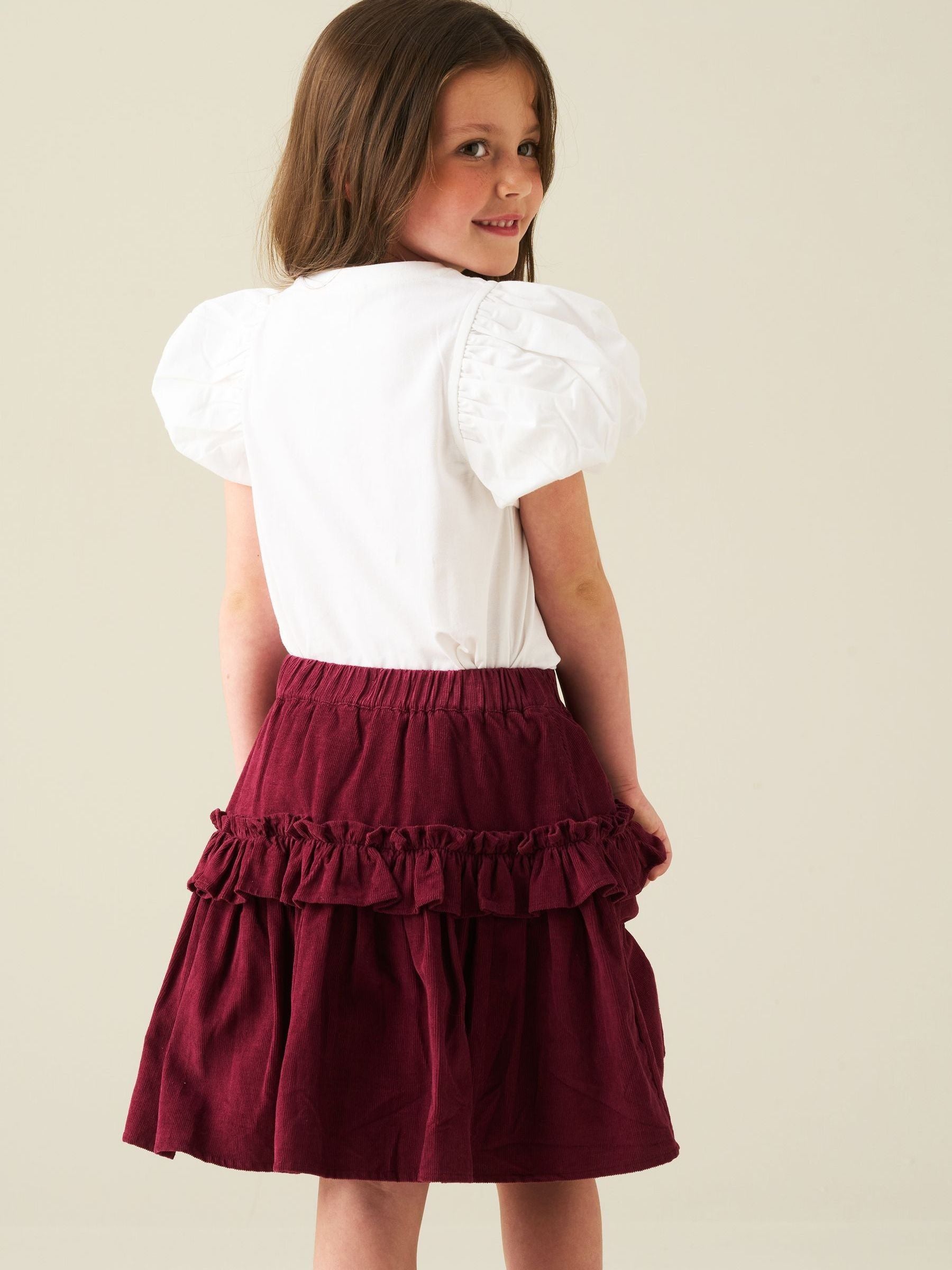 Dsiney Kidz - Angel & Rocket White Mia Puff Sleeve Bow Top image 2