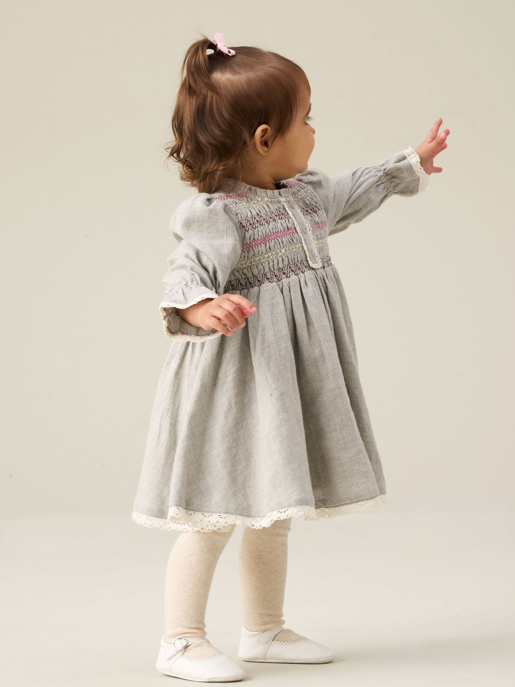 Dsiney Kidz - Angel & Rocket Grey Abigail Embroidered Dress image 1