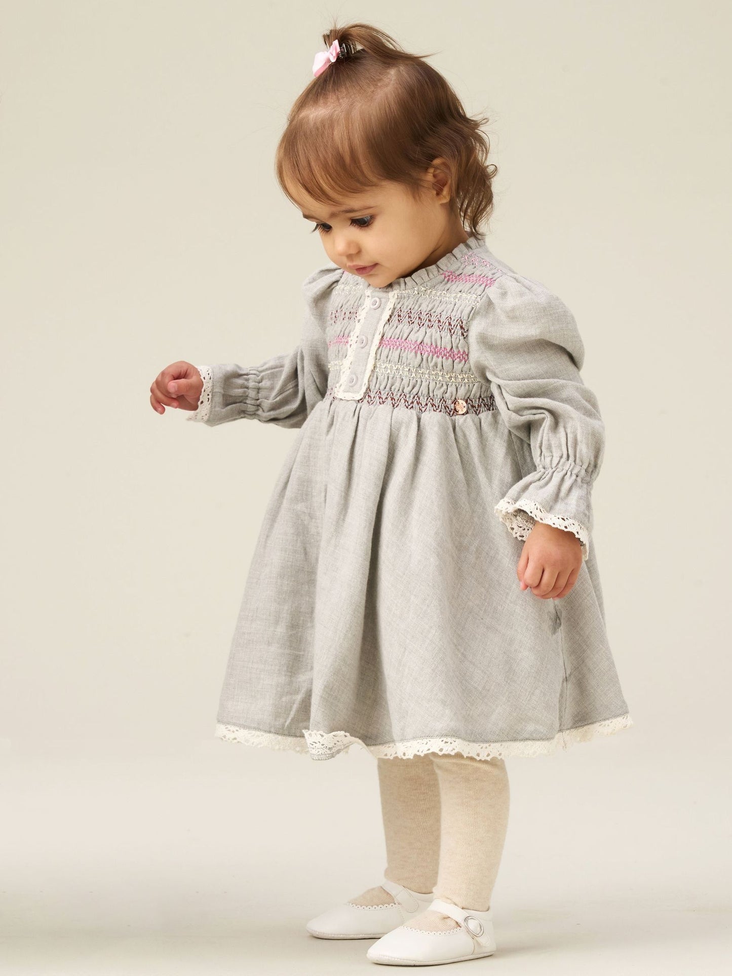 Dsiney Kidz - Angel & Rocket Grey Abigail Embroidered Dress image 2