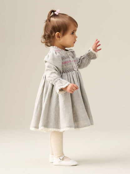 Dsiney Kidz - Angel & Rocket Grey Abigail Embroidered Dress image 4