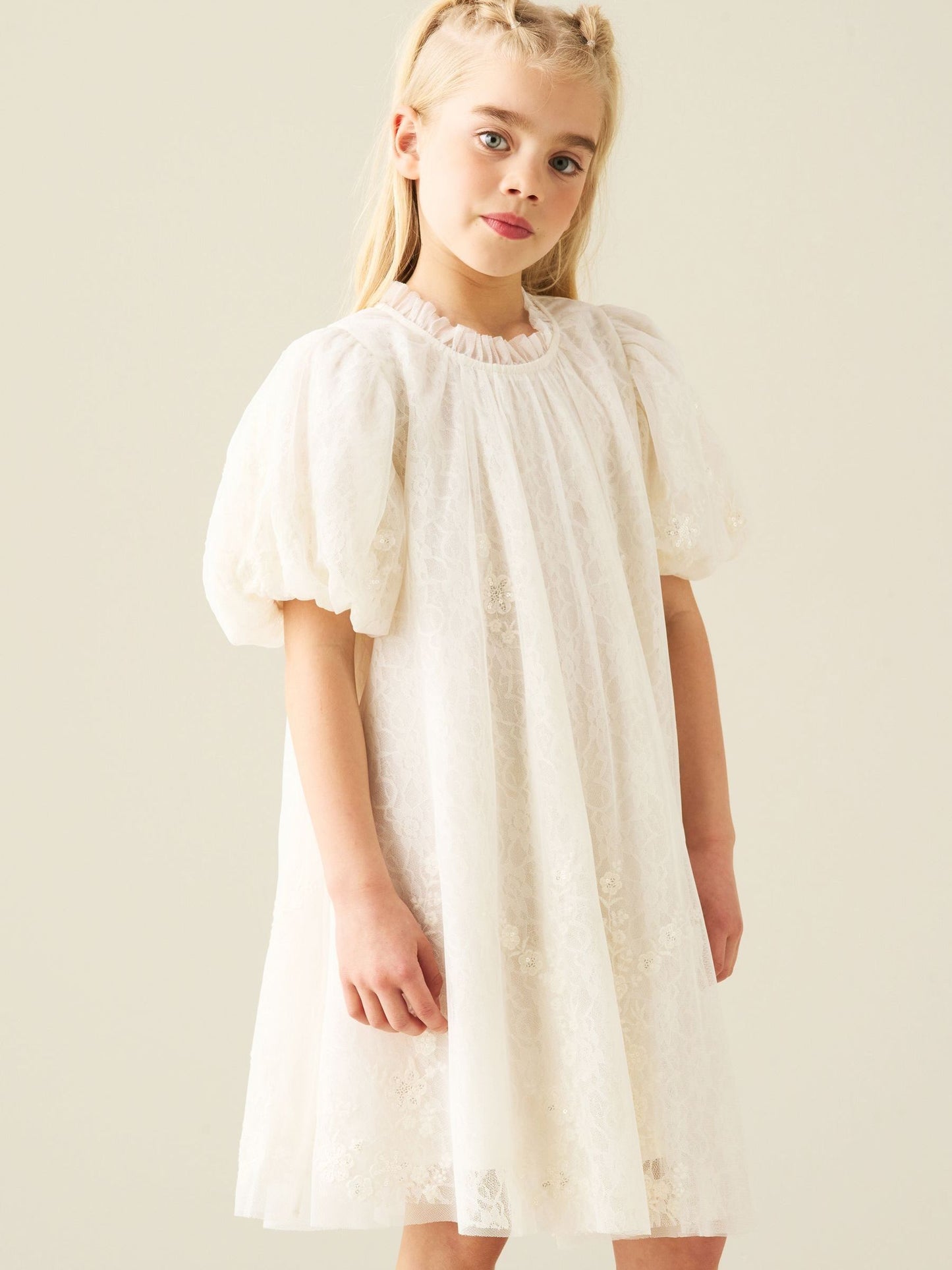 Dsiney Kidz - Angel & Rocket White Marcella Embroidered Mesh Dress image 3