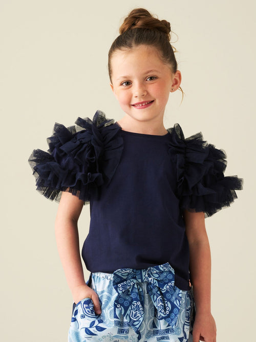 Dsiney Kidz - Angel & Rocket Blue Kendra Ruffle Sleeve T-Shirt image 1