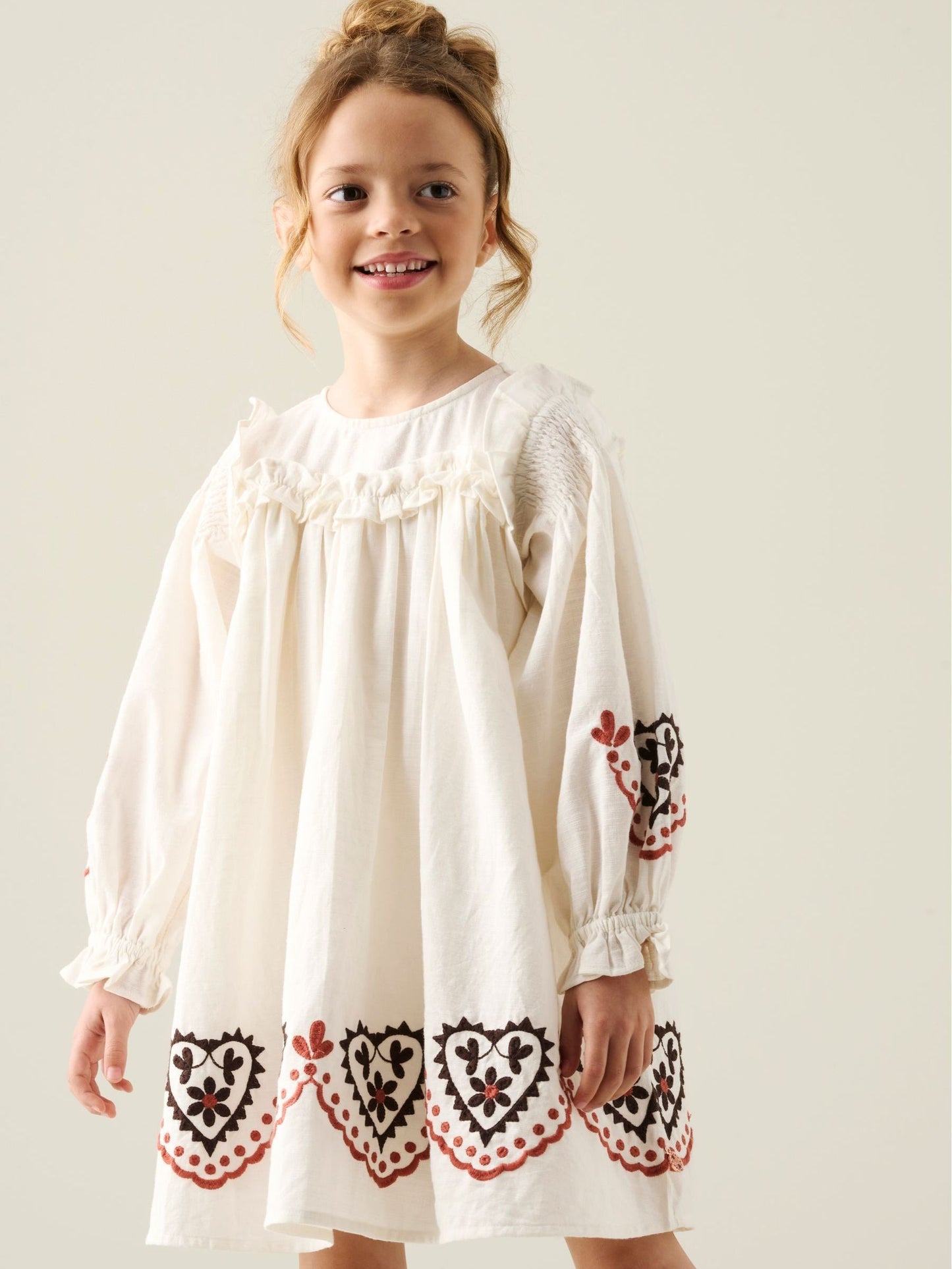 Dsiney Kidz - Angel & Rocket White Kaila Embroidered Ruffle Yoke Dress image 1