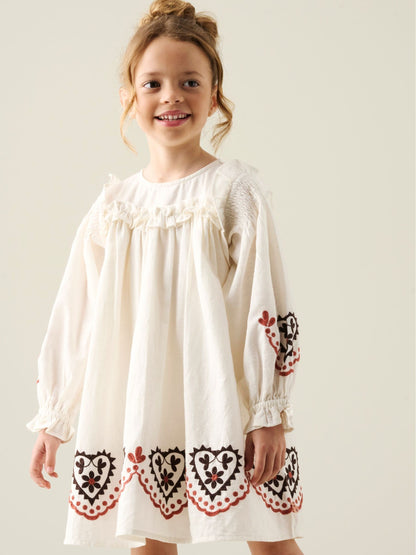 Dsiney Kidz - Angel & Rocket White Kaila Embroidered Ruffle Yoke Dress image 1