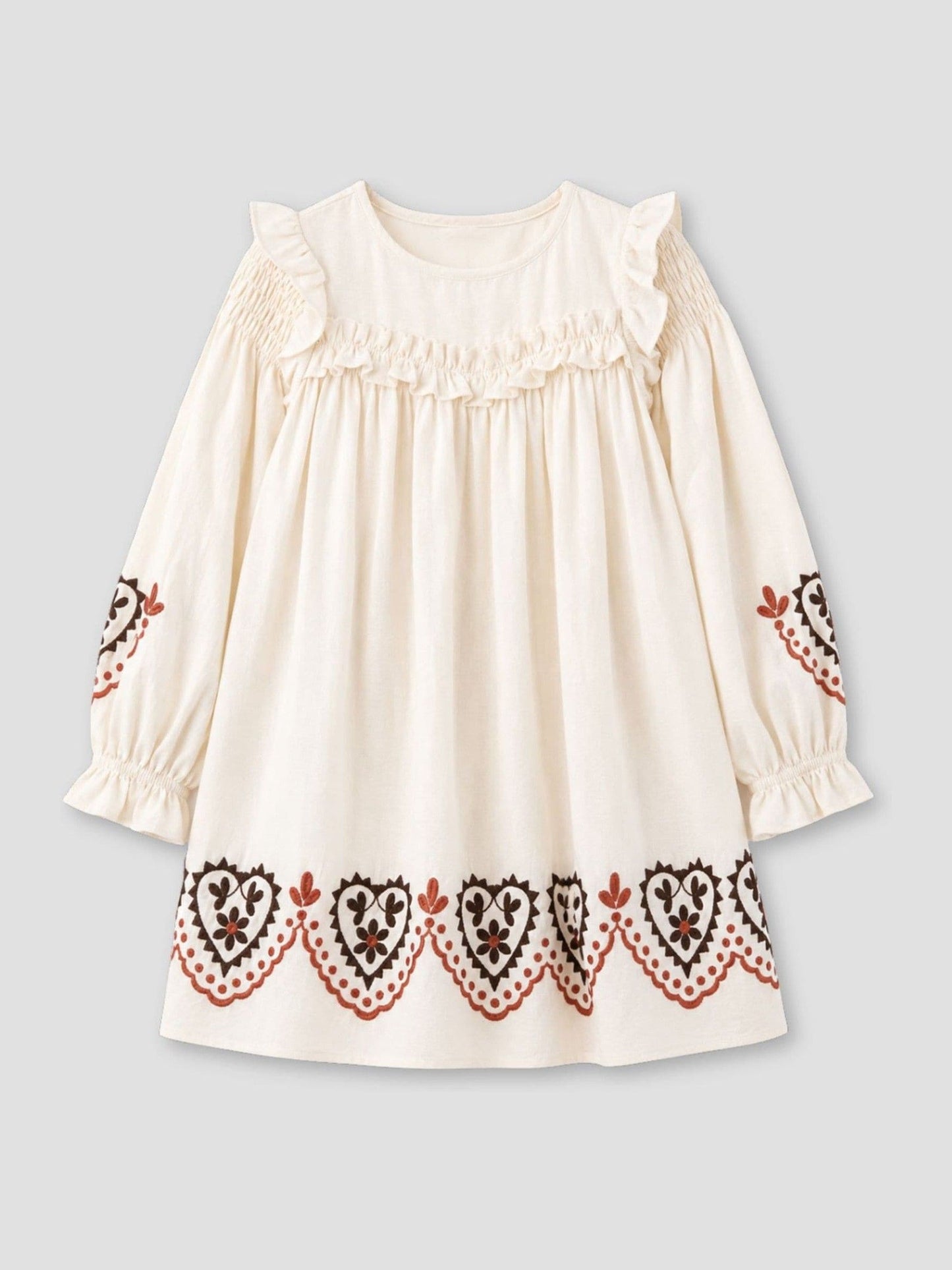 Dsiney Kidz - Angel & Rocket White Kaila Embroidered Ruffle Yoke Dress image 7