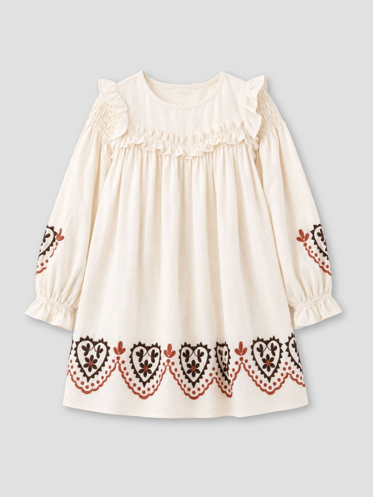 Dsiney Kidz - Angel & Rocket White Kaila Embroidered Ruffle Yoke Dress image 7