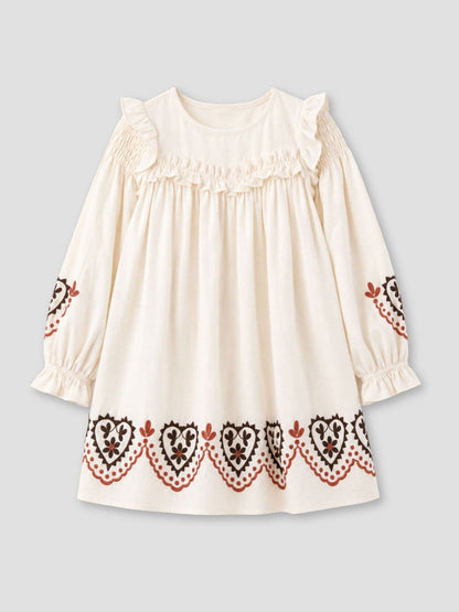 Dsiney Kidz - Angel & Rocket White Kaila Embroidered Ruffle Yoke Dress image 7