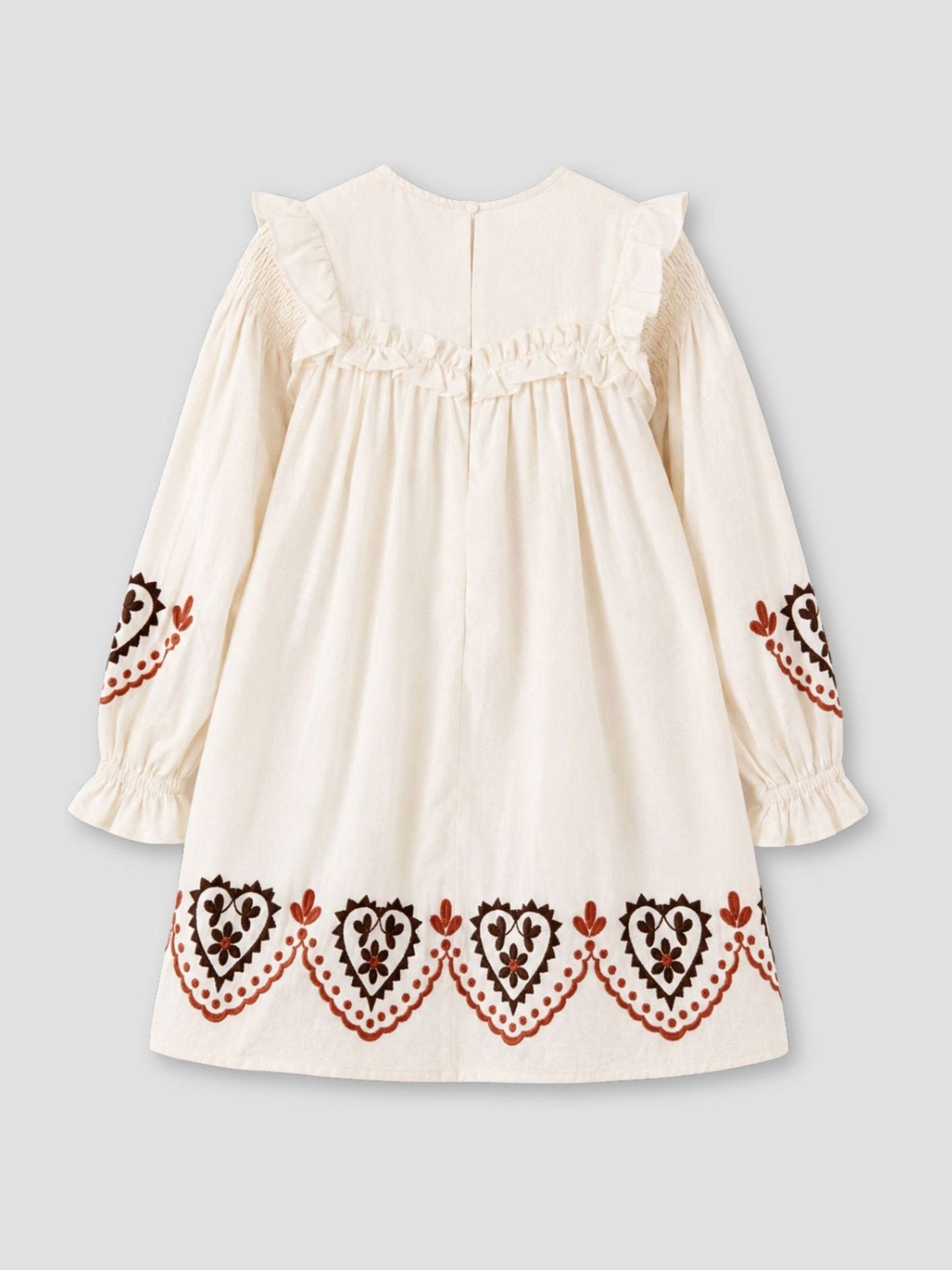 Dsiney Kidz - Angel & Rocket White Kaila Embroidered Ruffle Yoke Dress image 8