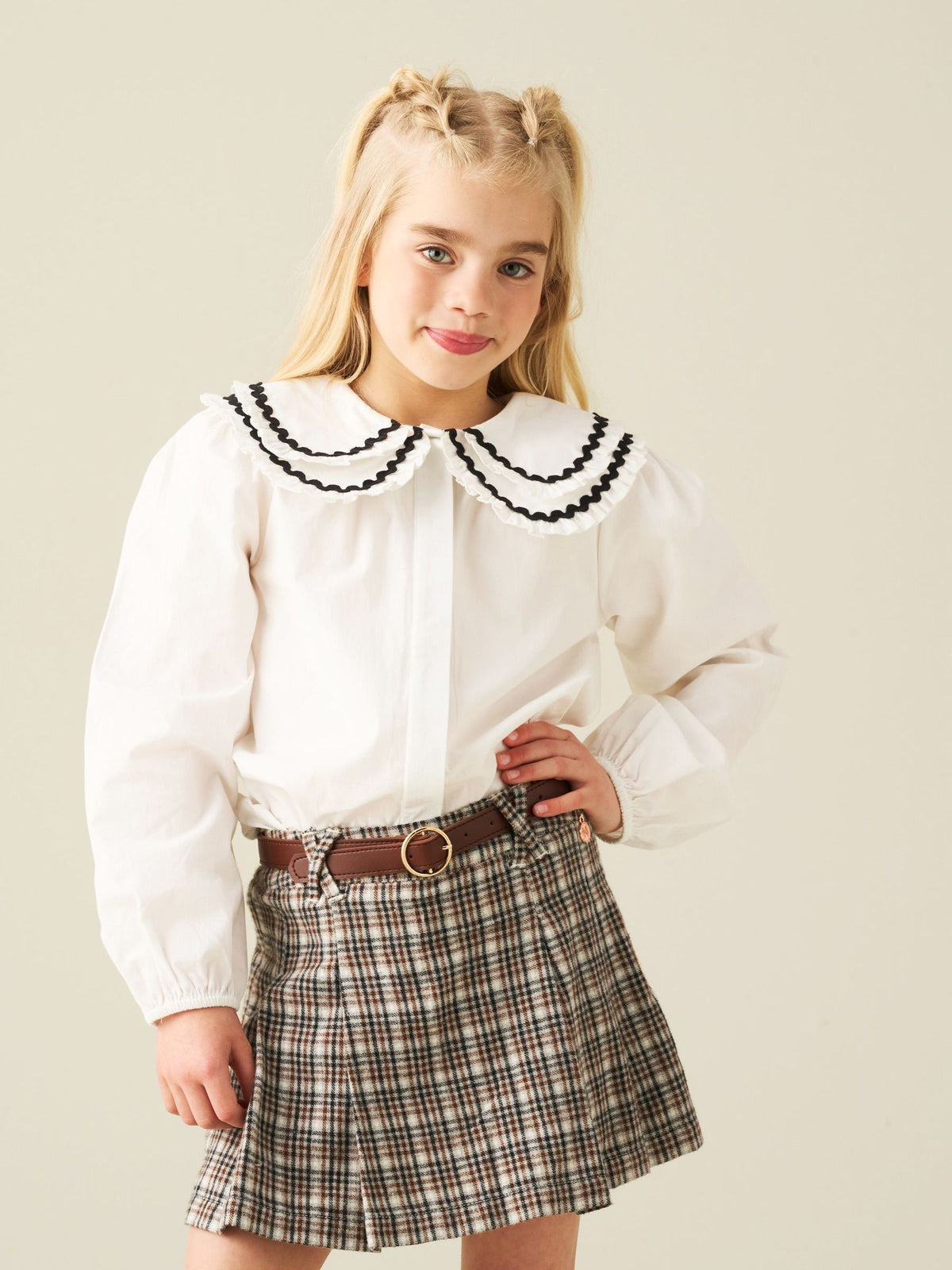Dsiney Kidz - Angel & Rocket White Lola Double Collar Ricrac Trim Blouse image 3