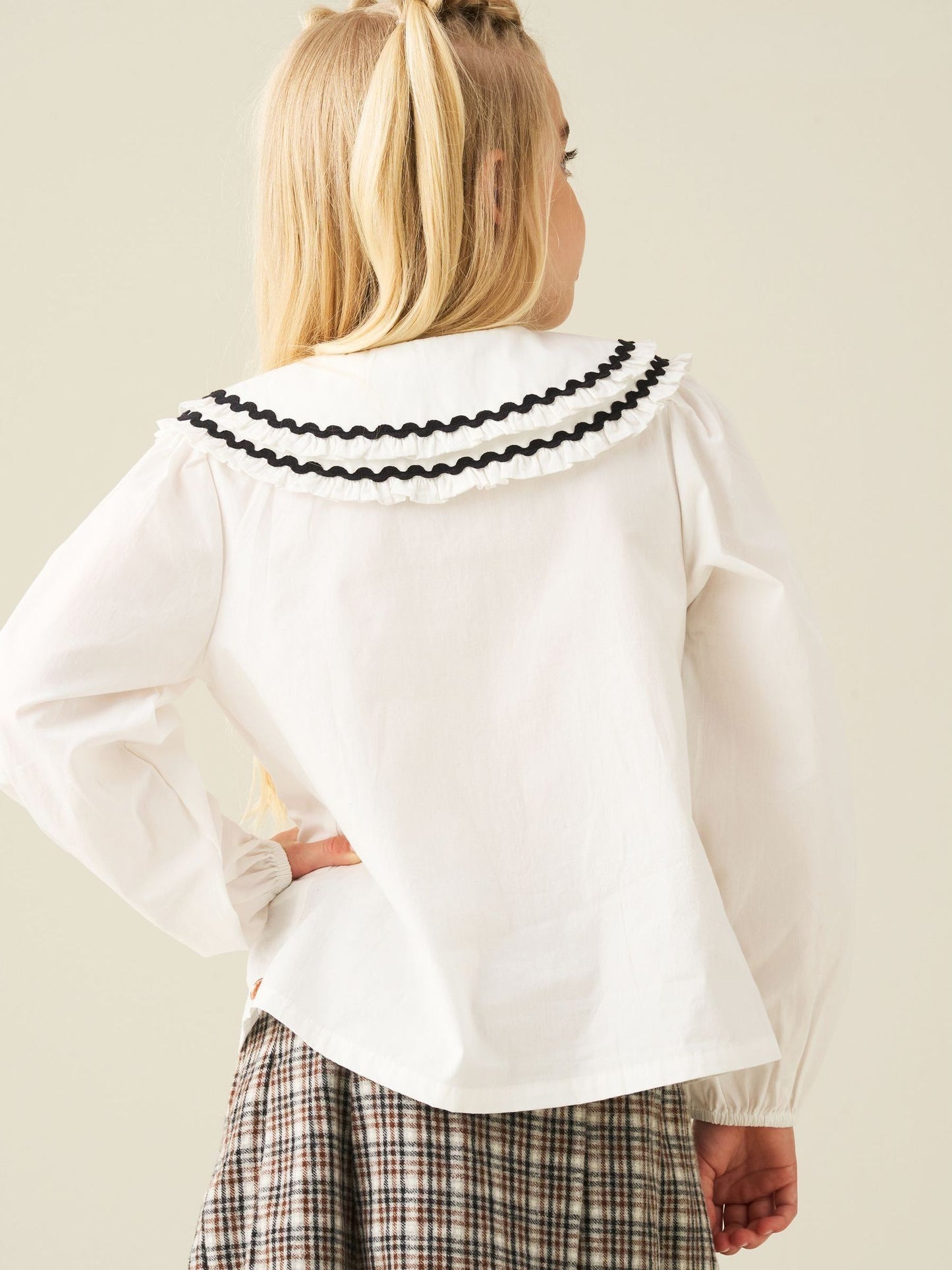 Dsiney Kidz - Angel & Rocket White Lola Double Collar Ricrac Trim Blouse image 4