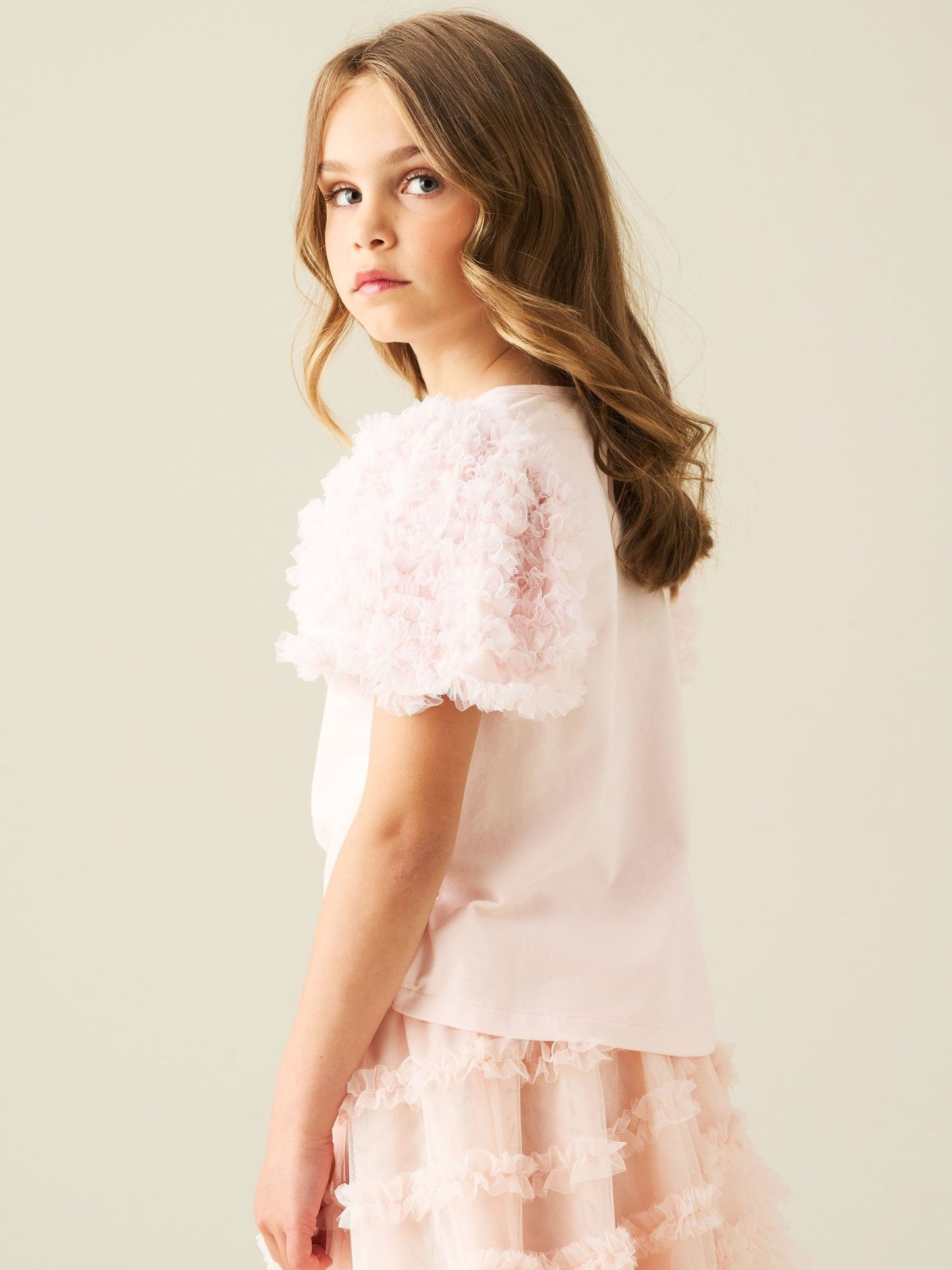 Dsiney Kidz - Angel & Rocket Pink Florrie Ruffle Sleeve T-Shirt image 2