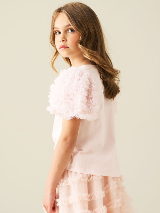 Dsiney Kidz - Angel & Rocket Pink Florrie Ruffle Sleeve T-Shirt image 2
