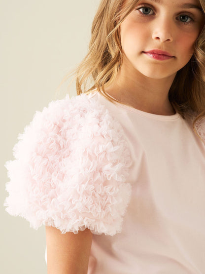 Dsiney Kidz - Angel & Rocket Pink Florrie Ruffle Sleeve T-Shirt image 3