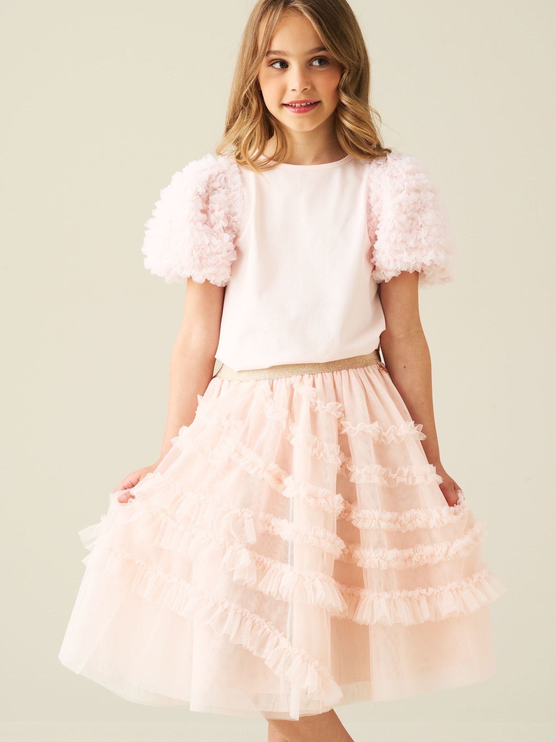 Dsiney Kidz - Angel & Rocket Pink Florrie Ruffle Sleeve T-Shirt image 4