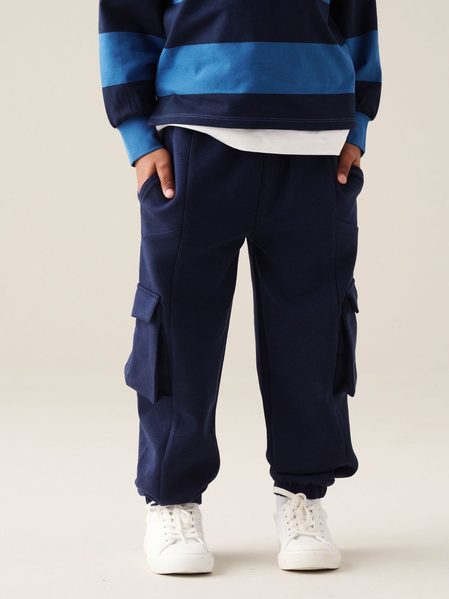 Dsiney Kidz - Angel & Rocket Blue Frank Mix Panelled Cuffed Joggers image 1
