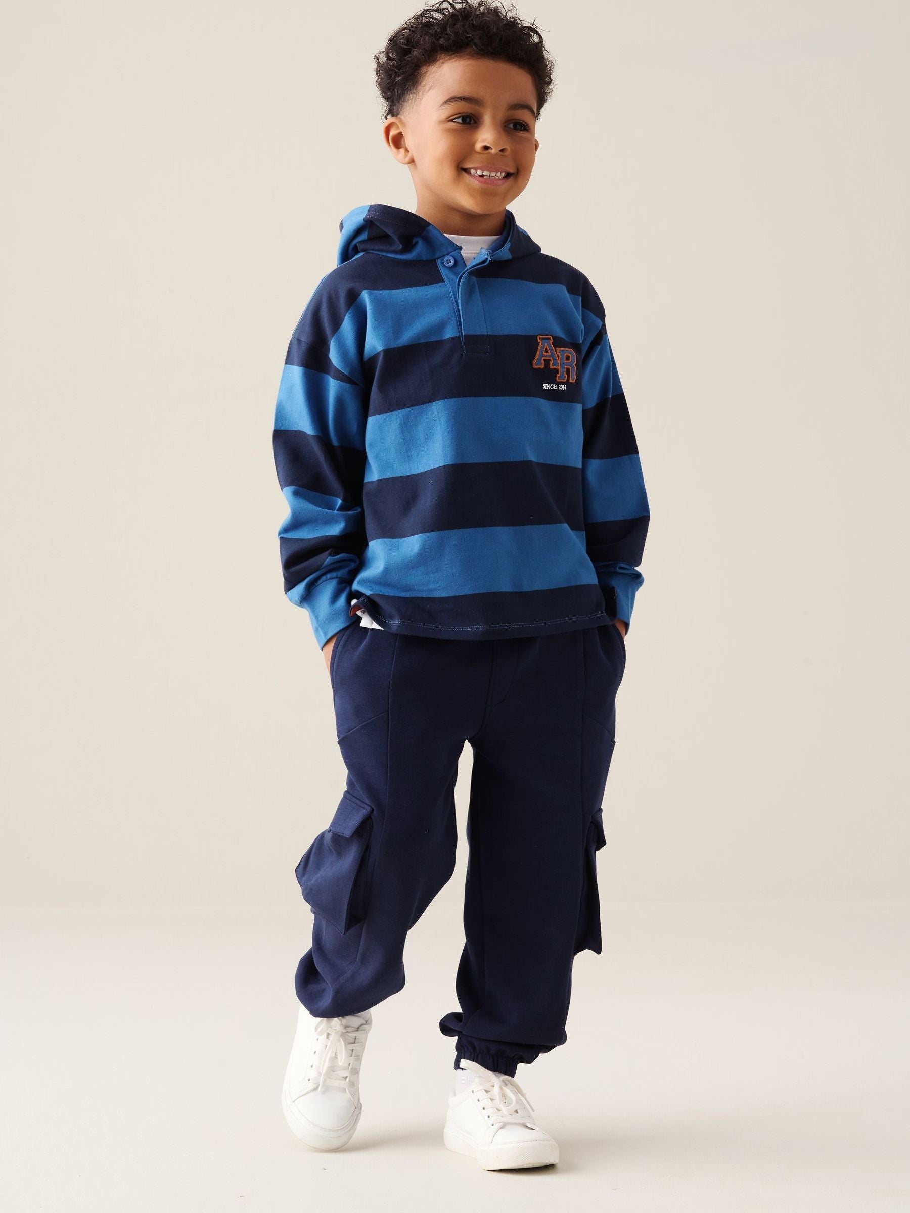 Dsiney Kidz - Angel & Rocket Blue Frank Mix Panelled Cuffed Joggers image 2