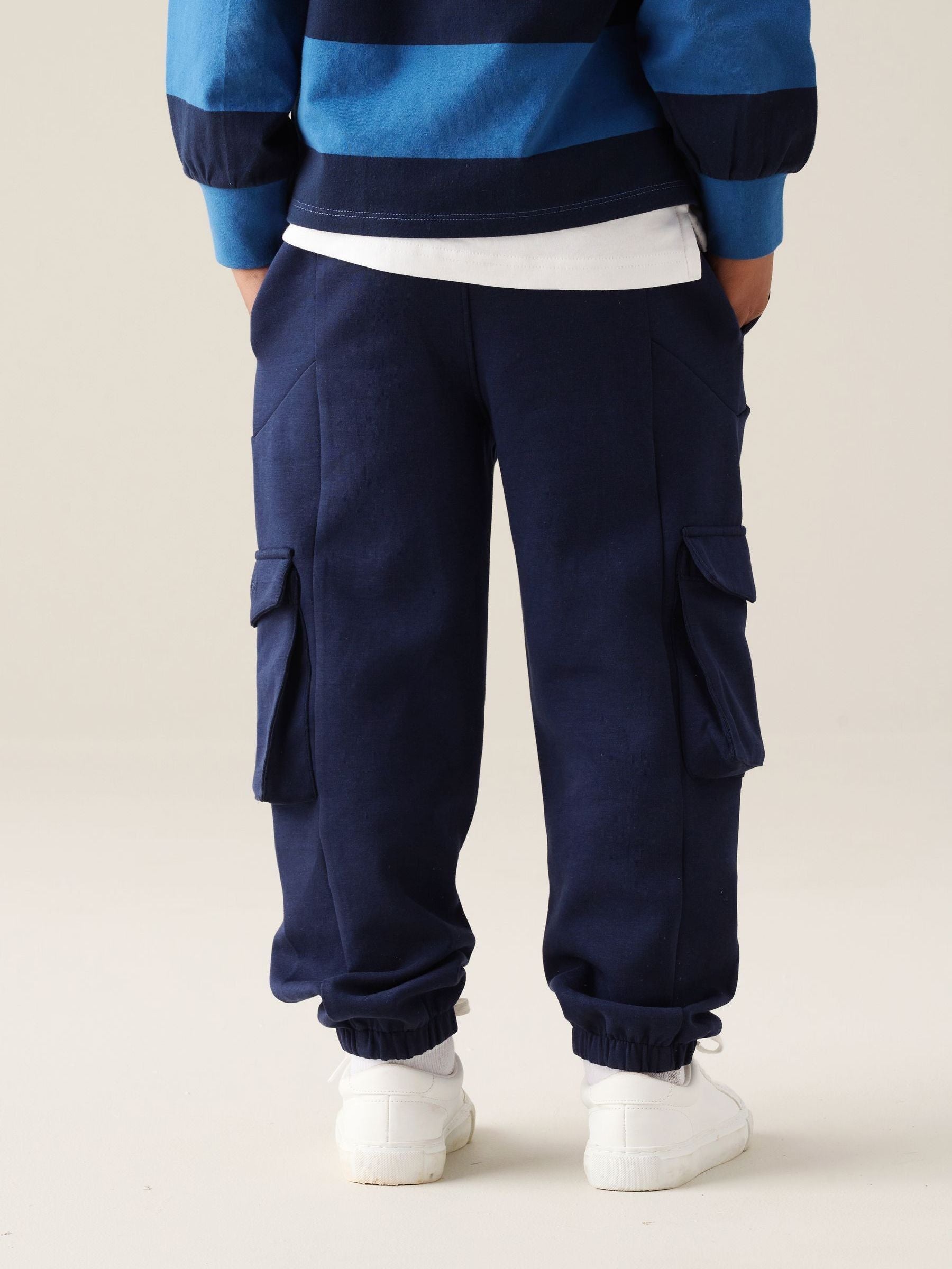 Dsiney Kidz - Angel & Rocket Blue Frank Mix Panelled Cuffed Joggers image 3