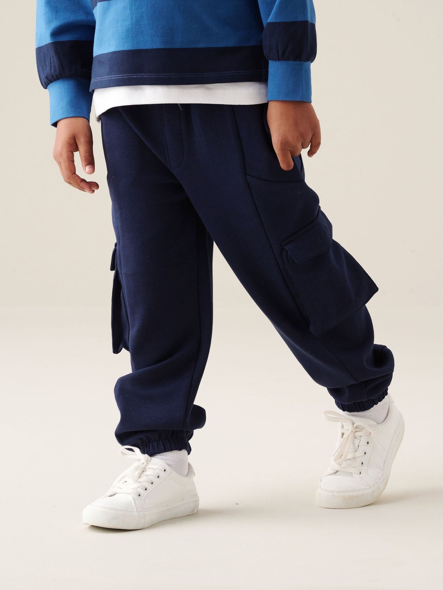 Dsiney Kidz - Angel & Rocket Blue Frank Mix Panelled Cuffed Joggers image 4