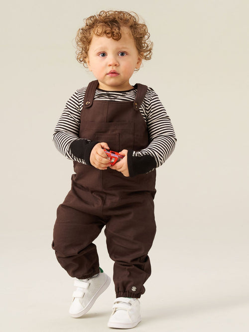 Angel & Rocket Brown George Twill Dungarees Set image 1