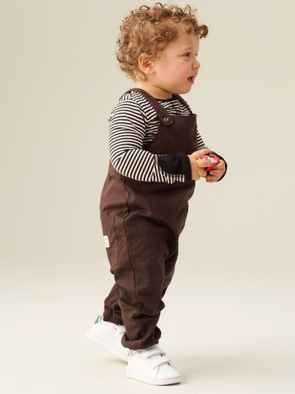 Angel & Rocket Brown George Twill Dungarees Set image 3