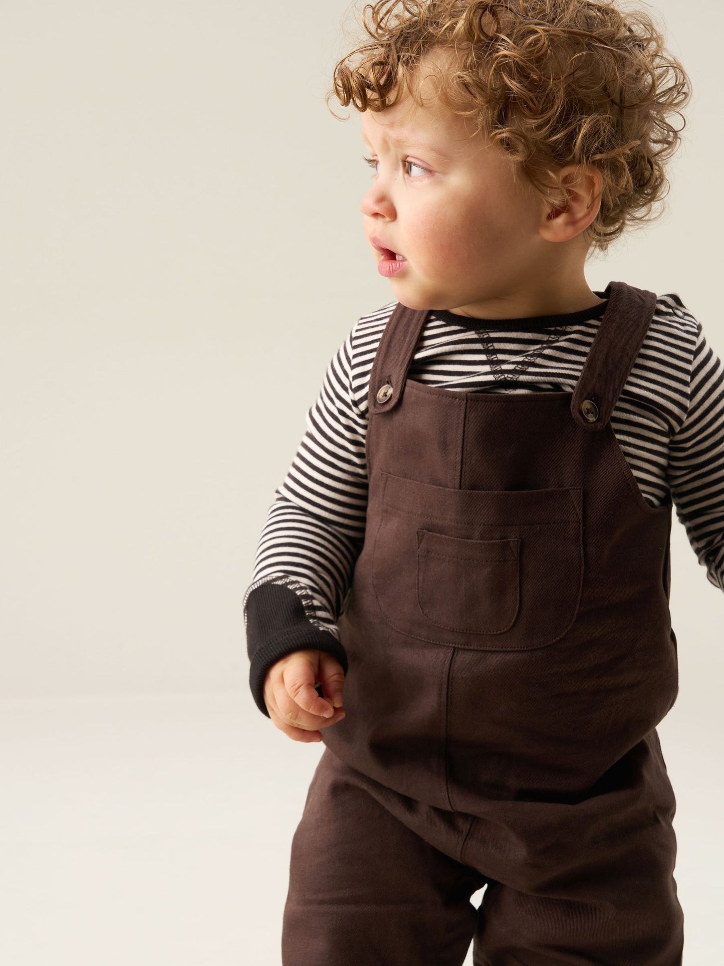 Angel & Rocket Brown George Twill Dungarees Set image 4