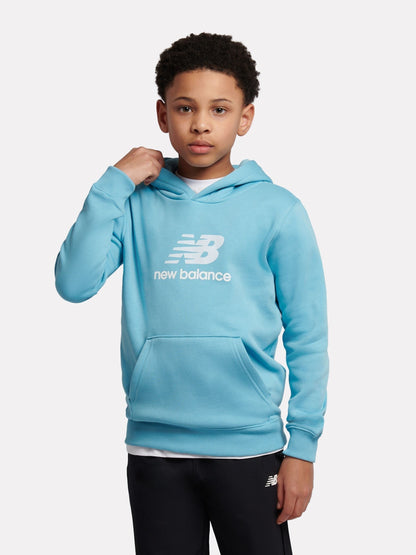 Dsiney Kidz - New Balance Blue French Terry Stacked Logo Hoodie image 1