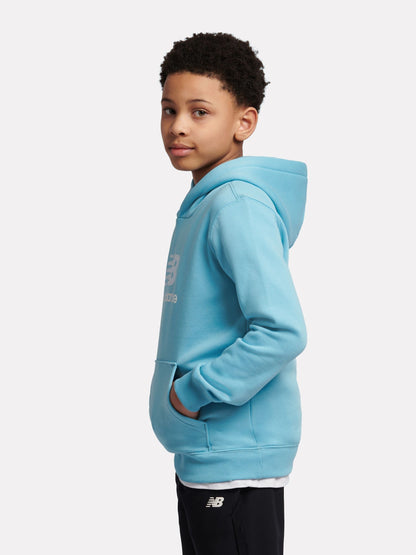 Dsiney Kidz - New Balance Blue French Terry Stacked Logo Hoodie image 2