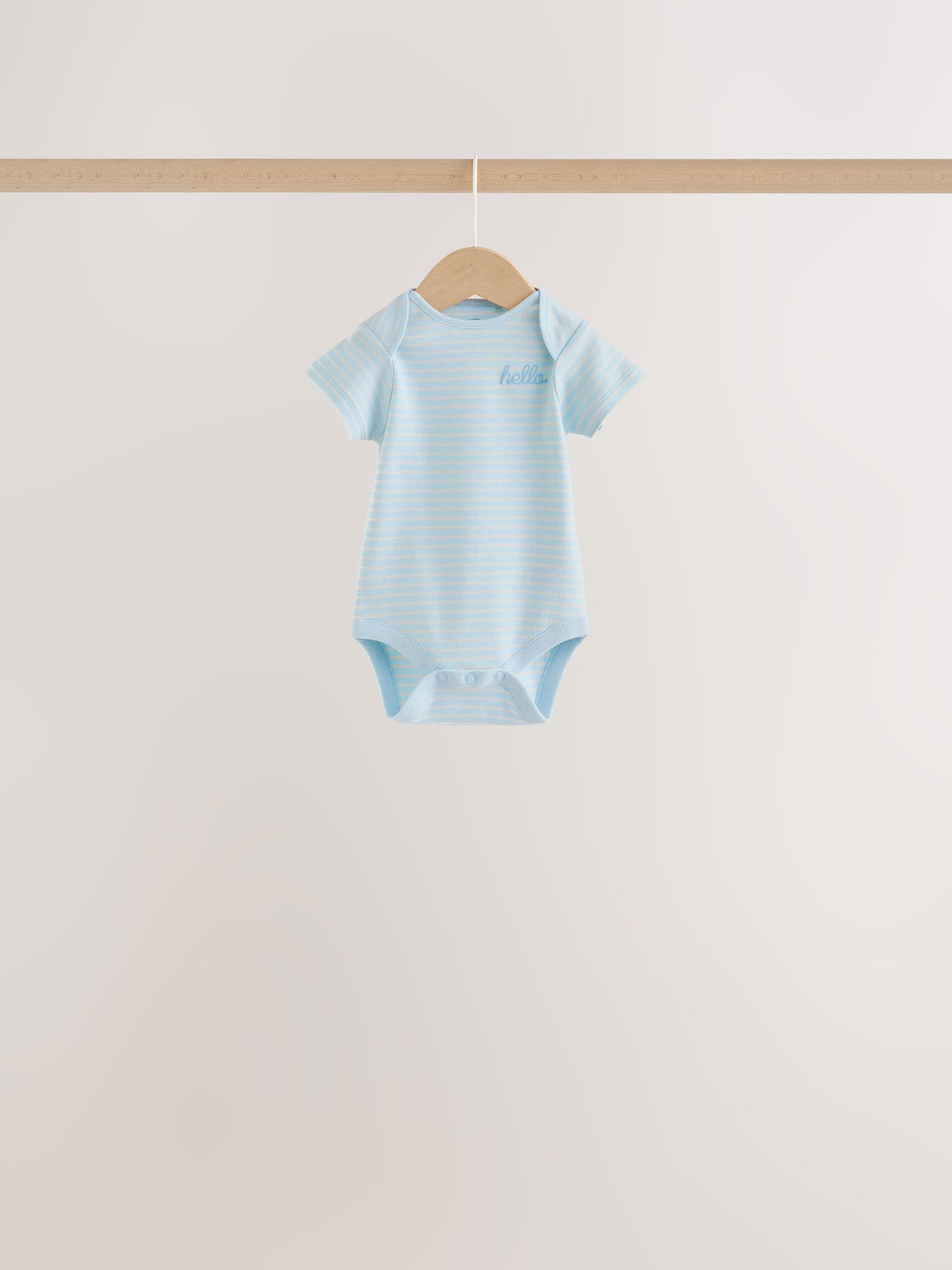 Pale Blue Cloud Short Sleeve Baby Bodysuits 5 Pack - image 3