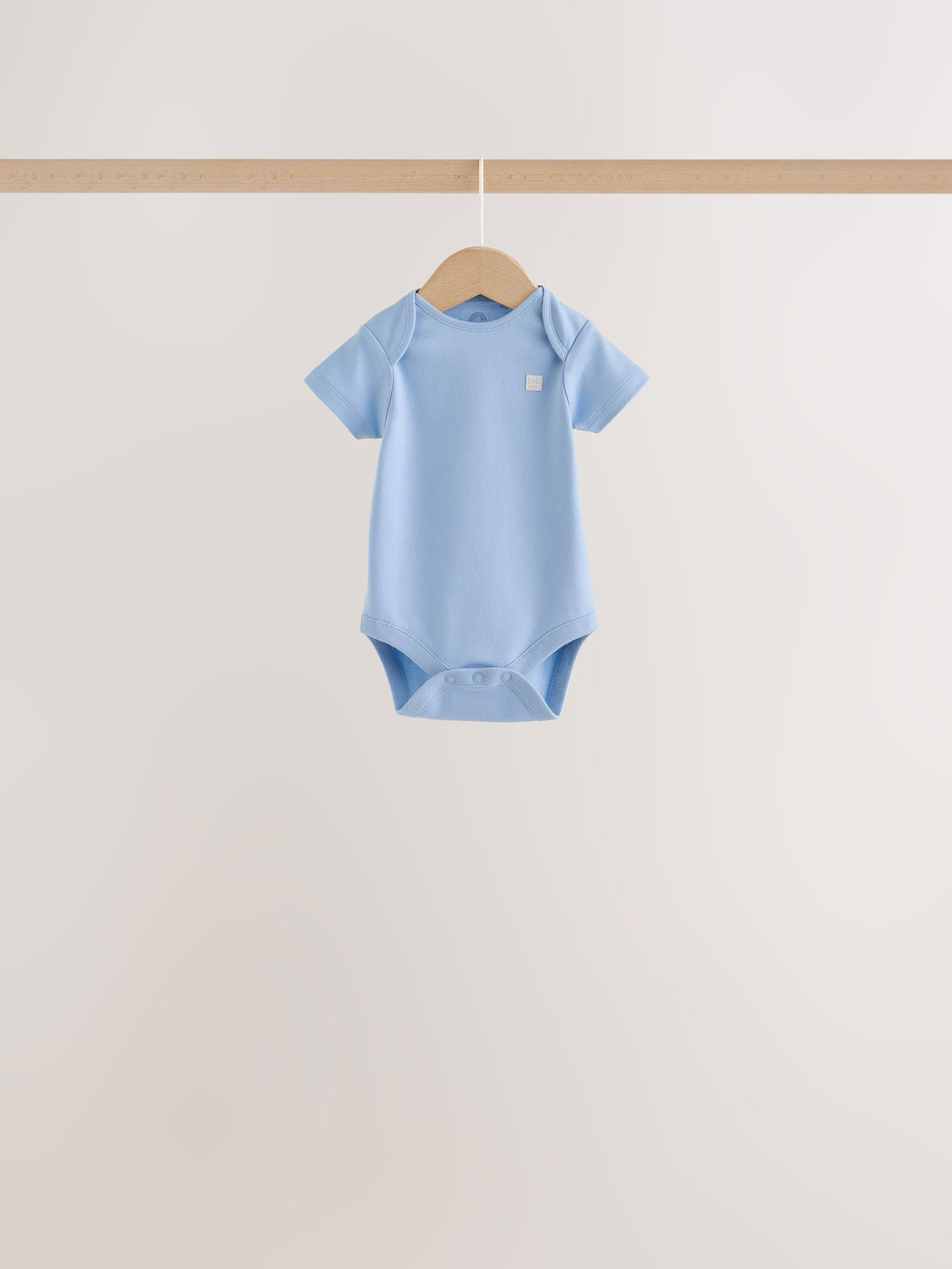 Pale Blue Cloud Short Sleeve Baby Bodysuits 5 Pack - image 4